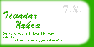 tivadar makra business card